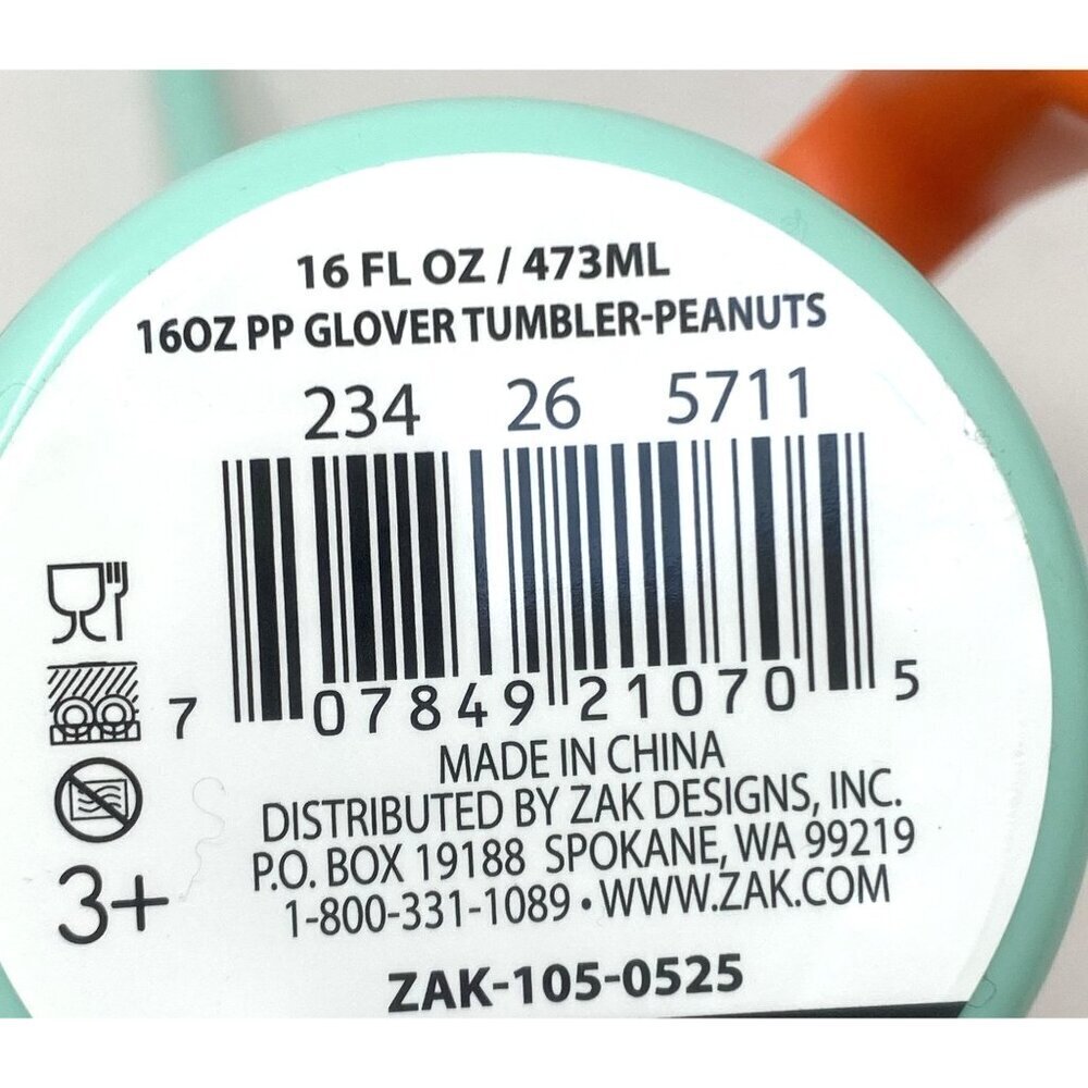Target Halloween Zak Kids Tumbler Hello Kitty Peanuts Monsters Theme 16 Fl Oz - Picture 8 of 14